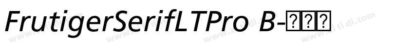FrutigerSerifLTPro B字体转换